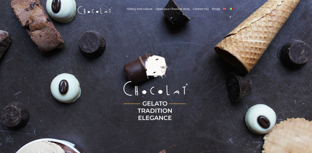 Ejemplos de diseño de páginas web chocolat.it