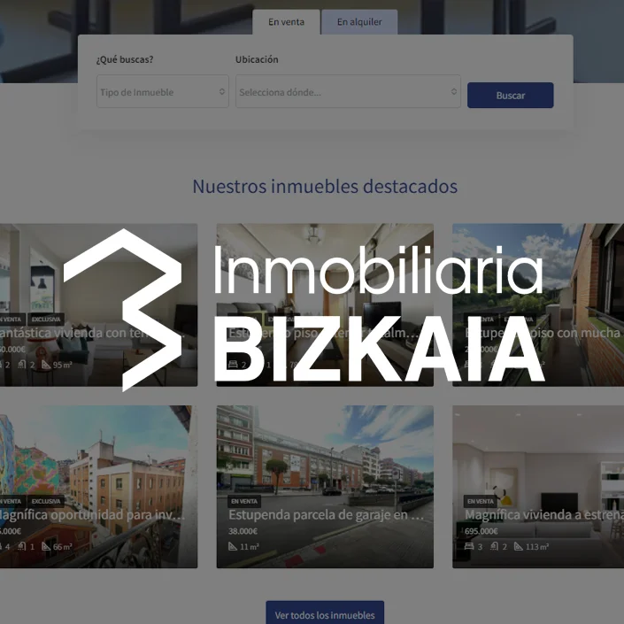 proyecto de diseño web en wordpress de la empresa inmobiliaria bizkaia